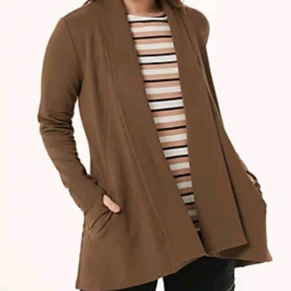 Athleta  Women's Open Front Cardigan brown  Size medium Casual Workwear